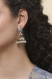 Turquoise Brass Jhumka image number 1