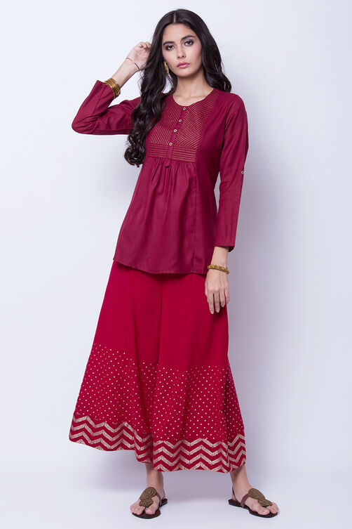 Navy Blue Polyester Matka Top image number 4