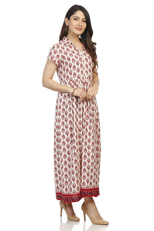 Ecru Flared Dress image number 2