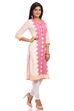 Beige Straight Cotton Kurta image number 2
