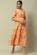 Peach Voile Tiered Dress image number 4