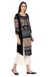 Black Straight Viscose Rayon Kurta image number 3