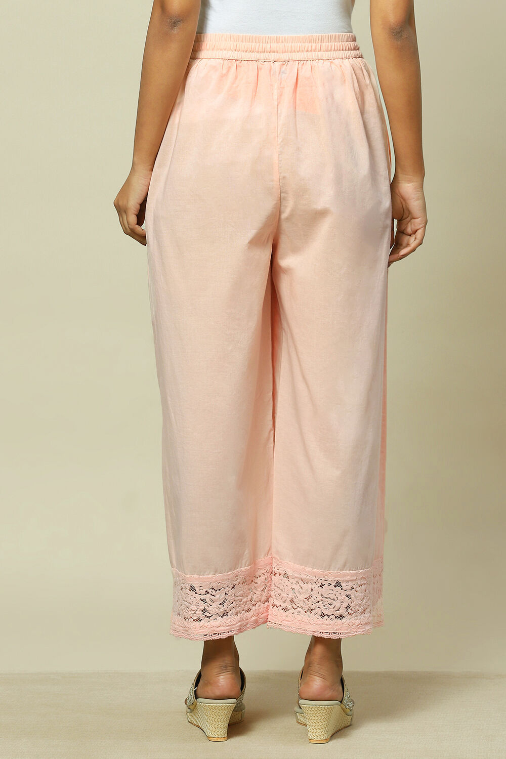 Peach Cotton Palazzo image number 4