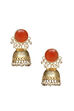 Golden Metal Brass Earrings image number 1