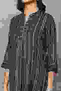 Blue Printed Straight Kurta image number 1