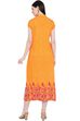 Orange Viscose Straight Kurta image number 4