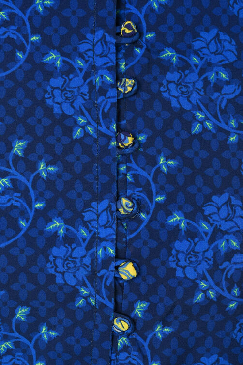 Indigo Straight Polyester Kurta image number 5