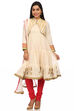 Ivory Flared Cotton Suit Set image number 0
