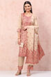 Sand Yellow Art Silk Straight Suit Set image number 7