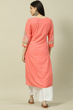 Coral LIVA Straight Kurta image number 4