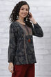 Black Art Silk Kurti image number 3