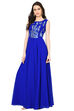 Blue Flared Viscose Kurta image number 3