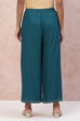 Dark Green Viscose Rayon Palazzo Pants image number 4