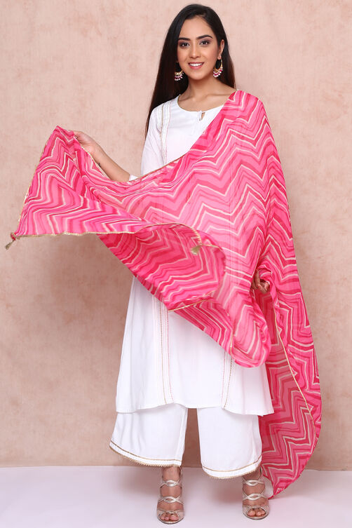 White Viscose A Line Suit Set image number 3