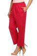 Pink Straight Viscose Slim Pants image number 1