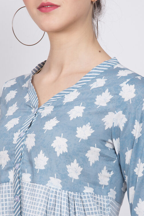 Grey Viscose Indie Top image number 1