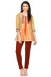 Orange Straight Polyester Indie Top image number 1