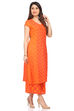 Coral Viscose A-Line Kurta image number 2