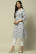 Indigo Blue Cambric Staight Kurta image number 2