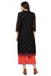 Black Straight Viscose Rayon Kurta image number 5