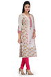 White Cotton Straight Kurta image number 1