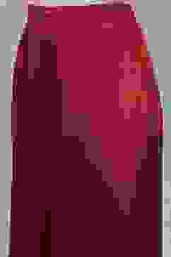 Red Viscose Rayon Embroidered Gathered Suit Set image number 2