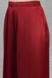 Red Viscose Rayon Embroidered Gathered Suit Set image number 2