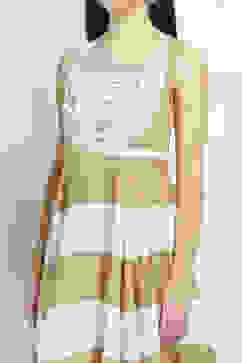 White and Golden Tiered Anarkali Suit Set image number 1