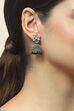 Black Oxidised Alloy Earrings image number 1