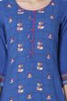 Blue Viscose A-Line Kurta image number 1