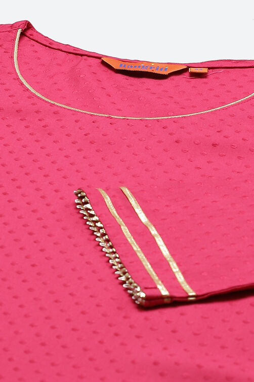 Pink LIVA Straight Suit Set image number 1