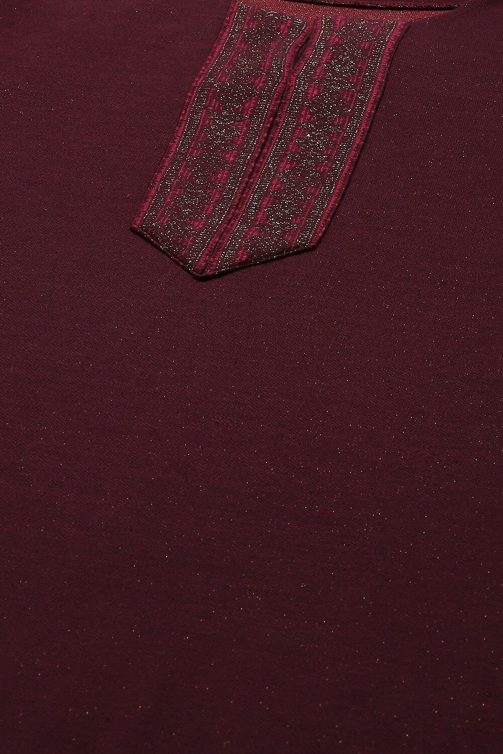 Purple Jacquard Yarndyed Kurta image number 1