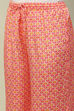Orange Viscose Muslin Straight Printed Kurta Palazzo Suit Set image number 2