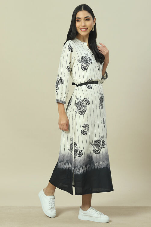 Off White LIVA Straight Dress image number 3