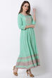 Mint Green Viscose Kalidar Dress image number 3