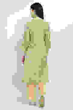 Yellow Printed Straight Kurta Set image number 4