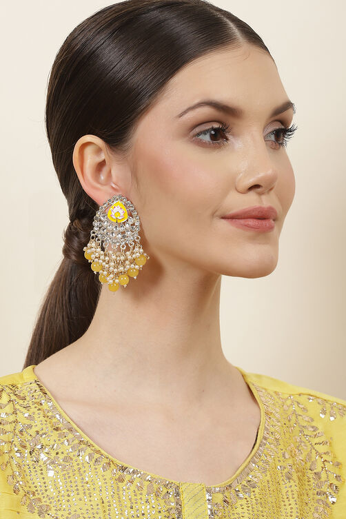 Yellow Gold Plated Chandelier Earrings image number 3