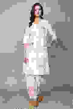 Green Viscose Rayon Kurta Pants Set image number 6