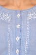 Blue Cotton Straight Kurta image number 4
