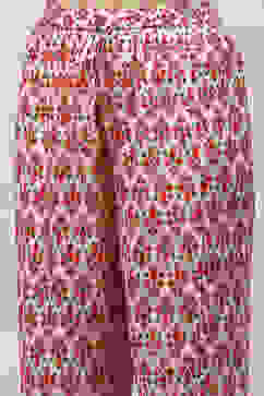 Red Viscose Blend Kalidar Printed Kurta Palazzo Suit Set image number 2