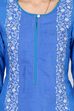Indigo Straight Cotton Kurta image number 4
