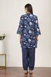 Blue Cotton Kurta Pants Set image number 4