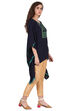 Dark Blue Straight Viscose Indie Top image number 3