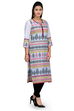 White Cotton Straight Kurta image number 1