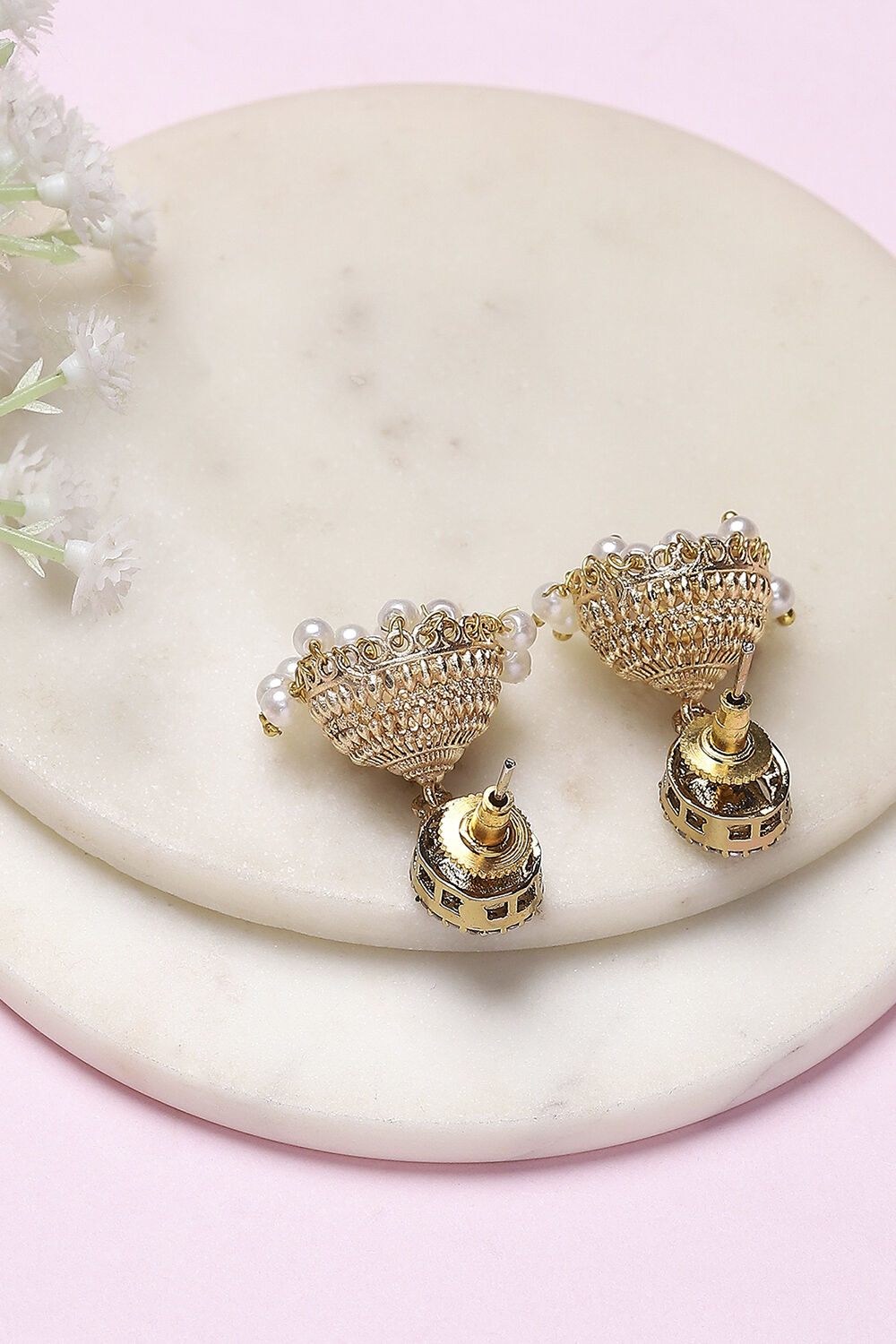 Gold Brass Jhumka image number 2