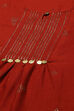 Rust Viscose Straight Printed Kurta image number 1