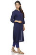 Indigo Straight Viscose Rayon Kurta image number 2