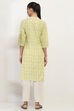 Grey Cotton Straight Kurta image number 3