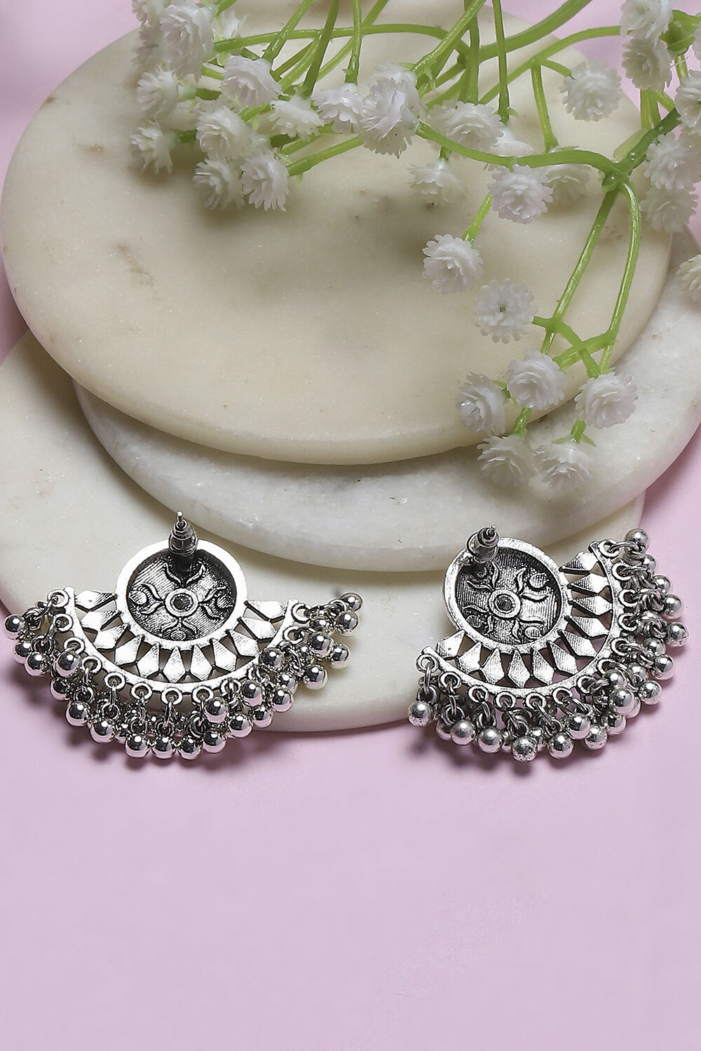 Pink-Blue Oxidize Alloy Studs image number 2