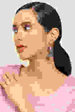 Light Pink Alloy Drop & danglers image number 3